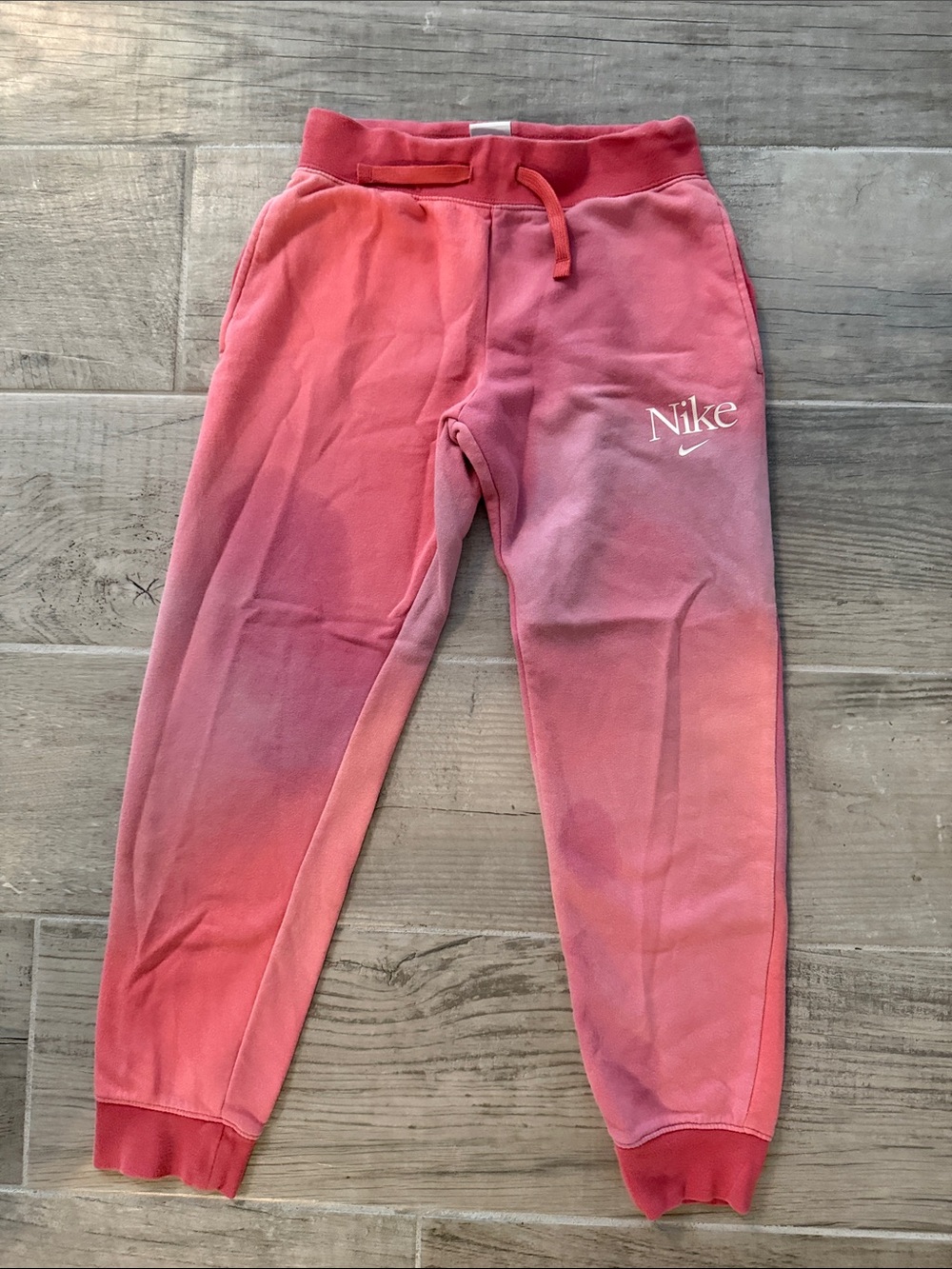 Nike Girls Gradient Pink-Red Fleece Joggers